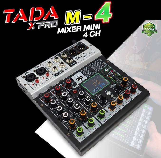 mixer-tada-m-4-มิกเซอร์ขนาดเล็ก-4ch-2-mic-1-stereo-inputs-ไฟแฟนทอม-48v-อิสระ-mini-mixer-m-4-มิกเซอร์-mm4-usb-bluetooth