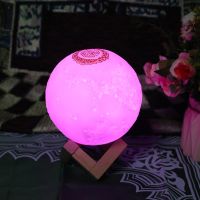 Quran Bluetooth-compatible Speaker Moon Lamp with Support Shelf APP Control Night Light with Quran Recitation