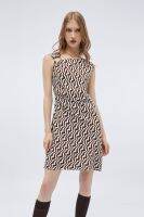 f.fashion เดรสลายหนังสัตว์แต่งหัวเข็มขัด ผู้หญิง | Animal Print Mini Dress with Buckle Detail | 6079