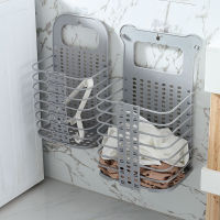 Upgraded Plastic Dirty Laundry Basket Home Large Foldable Clothes Storage Baskets Waterproof Hamper Sturdy Handle with 2 Hooks