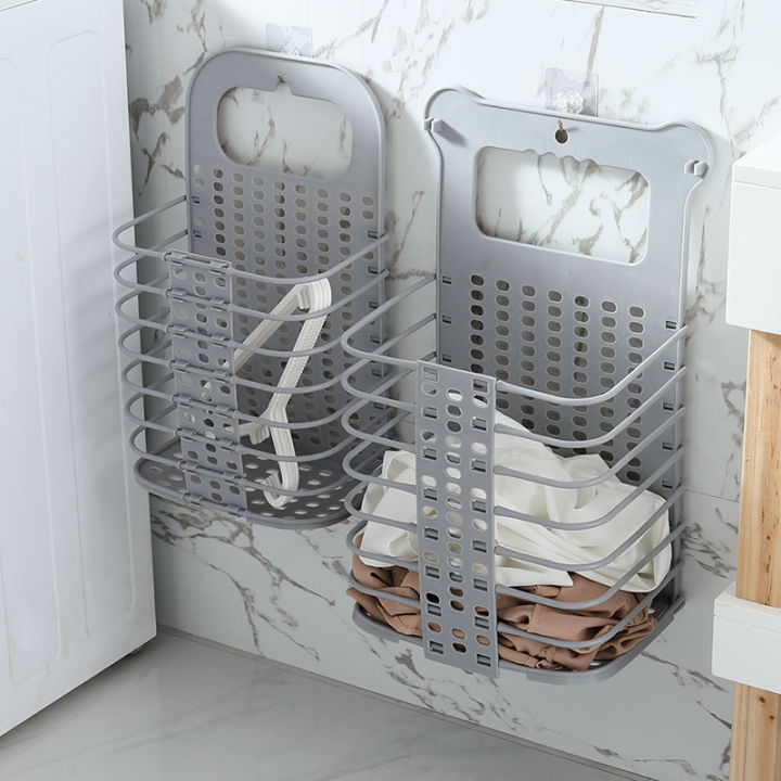 upgraded-plastic-dirty-laundry-basket-foldable-home-dirty-hamper-sturdy-handle-with-2-no-drilling-hooks