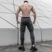 Mens Sports Trousers Fitness Straight Ankle-Tied Loose Breathable Sweat-Absorbent Stretch Running Training Casual Ankle-Tied Sweatpants IWNQTH