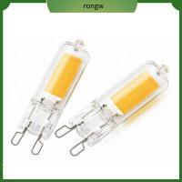 RONGW หรี่แสงได้ หลอดไฟ LED cob G9แบบ 220โวลต์-240โวลต์ แก้วกระจกหลอด ไฟ LED ทรงซังข้าวโพด ร้อนแรงมาก แสงสีขาว ไฟฮาโลเจน หลอดสำหรับหลอด