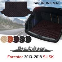 สำหรับ Subaru Forester 2013-2018 SJ SK เสื่อท้ายรถทนต่อสิ่งสกปรกเบาะรองท้ายรถอุปกรณ์แผ่นรองเท้าบูทรถ2014 2015 2016 2017