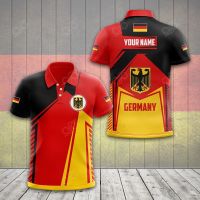 Custom Name Germany Coat Of Arms Flag 3D Unisex Adult Polo Shirtsize：XS-6XL