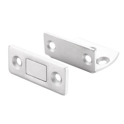 ۩ 2pcs/Set Punch-free Thin L-shaped Invisible Cabinet Catches Manganese Steel Wardrobe Door Cabinet Door Magnets