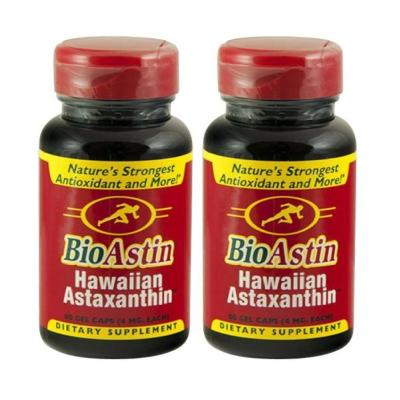 ไบโอแอสติน BioAstin ผลิตภัณฑ์อาหารเสริมสกัดจากสาหร่ายแดง บรรจุ 60 แคปซูล (2 ขวด)