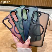 Magnetic Phone Case for For Samsung S23 Ultra S22 Plus Cases Magsafing Matte Clear Magnet Wireless Charging For Magsafe Cover Phone Cases