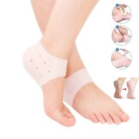 ✔ 2Pcs Silicone Feet Care Socks Moisturizing Gel Heel Thin Socks with Hole Cracked Foot Skin Care Protectors Foot Pedicure Tools