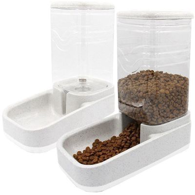 3.8L Food and Water Dispenser Set for Automatic Feeding Dog and Other Pets, Suitable for Most Pet Gravity Dispensers