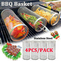 Rolling Bbq Basket-ตะกร้าย่างที่ยิ่งใหญ่ที่สุดเท่าที่เคยมีมา,ตาข่ายย่างสแตนเลสทรงกลม,ชั้นวางบาร์บีคิวสำหรับตั้งแคมป์สำหรับผัก,ปลา