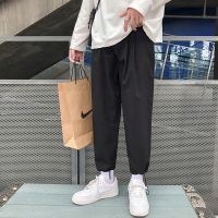 COD SDFGERTERT 【Rishang】Seluar Slack Lelaki Men Casual Straight Pants Loose Korean Fashion Long Pants Harajuku Plain Pants