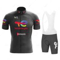 ZZOOI Total Energies Cycling Clothing Set Team Jersey Kit Men Breathable Short Sleeve MTB Clothes Bike Uniforme Ropa Ciclismo Hombre