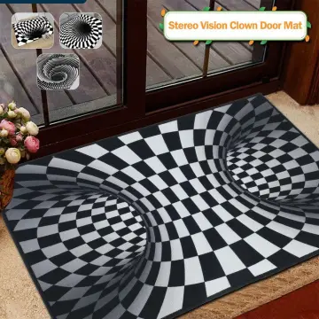 3D Abstract Illusion Carpet Geometric Optical Vortex Mat Home Entrance  Floor Door Mat Non-slip Living Room Rug Decor Rug Doormat - AliExpress