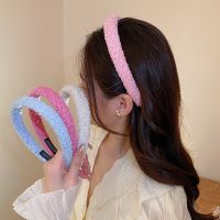 [COD] girl plush velvet hair hoop card high skull top wide brim head net red pressing temperament fashion commuting accessories