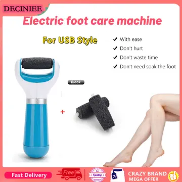 Electric Foot Heel File Grinder Exfoliator Machine Callus Remover (Grey EU)
