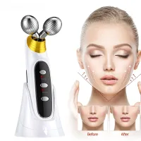 Face Micro Current EMS Roller Massager Electric Lifting Beauty V-Type Face Massager Anti Aging Wrinkle Skin Care Instrument