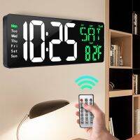 Large Wall-mounted Digital Wall Clock With Remote Control Temp Date Power Off Memory Table Clock Dual Alarms Digital LED Clocks