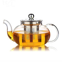 2022 online Hot Sale New Product Heat Tempered Blooming Glass Flower Teapot With Tea Infuser Loose Leaf Tea Pots