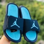 Dép bóng rổ jordan hydro jd 6 quai ngang nam nữ màu xanh đen-mint
