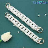 TINBERON Purse Strap Replacment Pearl Wrist Bag Strap Luxury Designer Handle Strap Fashion Pearl Wrist Band Bag Straps