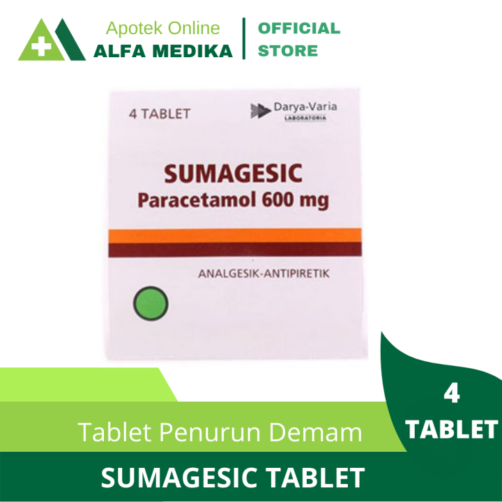 Sumagesic 600 Mg 4 Tablet - Pereda Sakit Kepala, Sakit Gigi, Demam ...