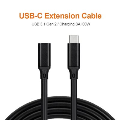 PD 60W Type-C Male to Female Extension Cable 3A 20V USB Power Supply 0.5/1/1.5m Charging Cord Wire Extending Connector Cables  Converters