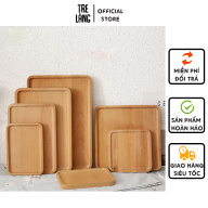 Khay gỗ Tre Làng Hình chữ nhật vuông phục vụ nhà hàng quán cafe thumbnail