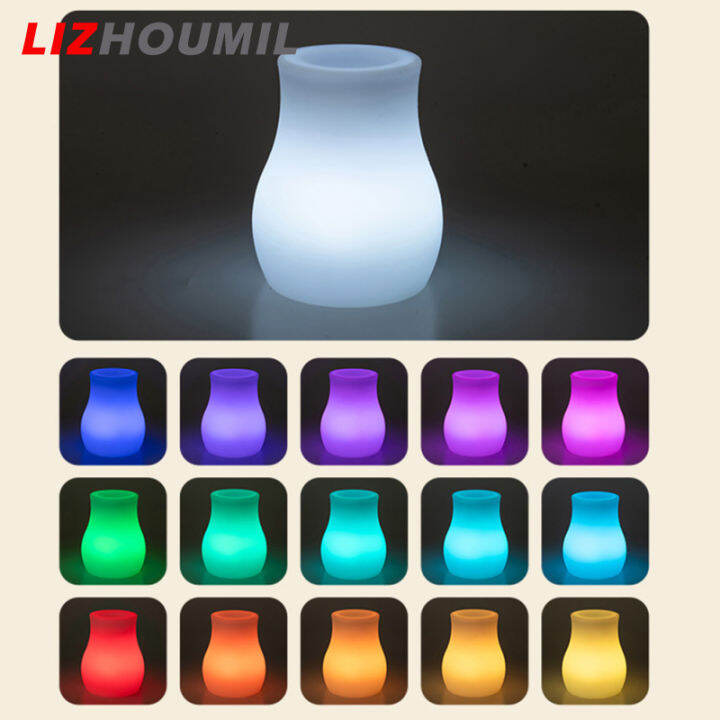 lizhoumil-ไฟกลางคืนตกแต่งเดสก์ท็อป16สีไฟกลางคืนแจกันเรืองแสงสีสันสดใส-led-สำหรับ-ktv-บาร์ร้านอาหารห้องนอน