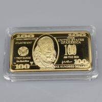 【CC】♂◆❂  Bullion 24k Gold Bar Metal Coin Bars with gift box