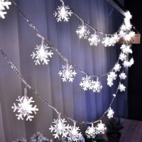 Snowflake Star Ball LED String Lights Fairy Garlands Garden Street Lamp Christmas Tree Decorations New Year Gifts 80/40/20leds