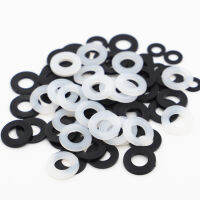 50pcs M2 -M20 Black White Plastic Nylon Flat Washer Plane Spacer Insulation Gasket Ring For Screw Bolt