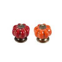 【LZ】✢✽✥  1 Piece Ceramic Vintage Pumpkin Cabinet Knobs for Dresser Drawer Closet Kitchen Wardrobe Cupboard Door Pull Handles Orange Red