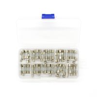 100Pcs Set 5X20mm 0.2A-20A Quick Blow Glass Tube Fuse Assorted Kits