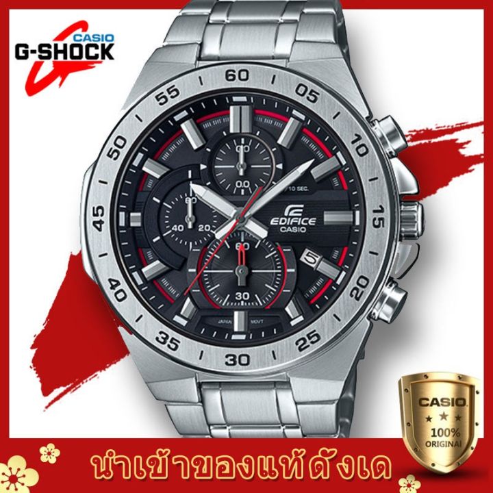 casio-edificeแท้-นาฬิกาข้อมือชาย-รุ่น-efr-564d-1av-สายแสตนเลส-กันน้ำลึก-100-เมตร-cmg