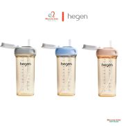 Bình tập uống nước cho bé Hegen Straw Cup PPSU 330ml, bình nước có ống hút