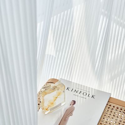 Day Curtain Room Bedroom Striped Sheer Tulle Window Curtains Light-Transparent type窗帘