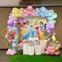 1 ชุด Disney Princess ฟอยล์บอลลูนบอลลูนจำนวน 1-9 Garland Arch ชุดบอลลูนสำหรับวันเกิด Baby Shower party Decors ของขวัญ-mu xuan trade