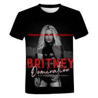 นักร้อง Britney Spears 3D พิมพ์เสื้อยืดผู้ชายผู้หญิงแฟชั่น Cool Casual โพลีเอสเตอร์ O-Neck Graphic Harajuku เสื้อ2XS-5XL