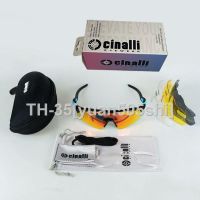 ♀ Cinalli 078 PCS color cycling glasses three polarized light running riding bike outdoor iron glasses