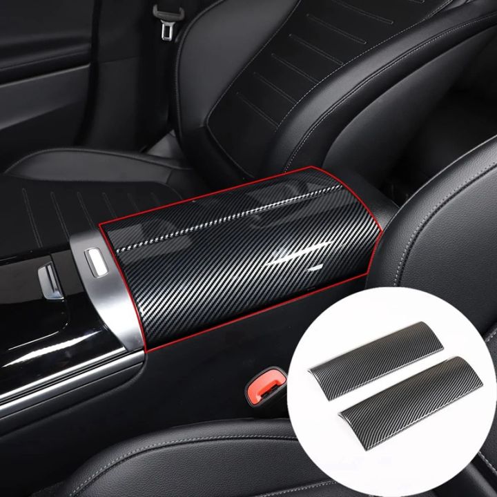 car-armrest-cover-trim-for-mercedes-benz-c-class-w206-c200-c220-c260-c300-2022-accessories-abs-carbon-fiber
