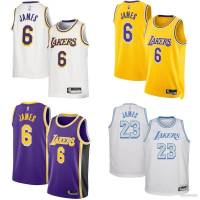 Bkb เสื้อกีฬาแขนกุด ลายทีม NBA Jersey Los Angeles Lakers No.6 James 2022 พลัสไซซ์