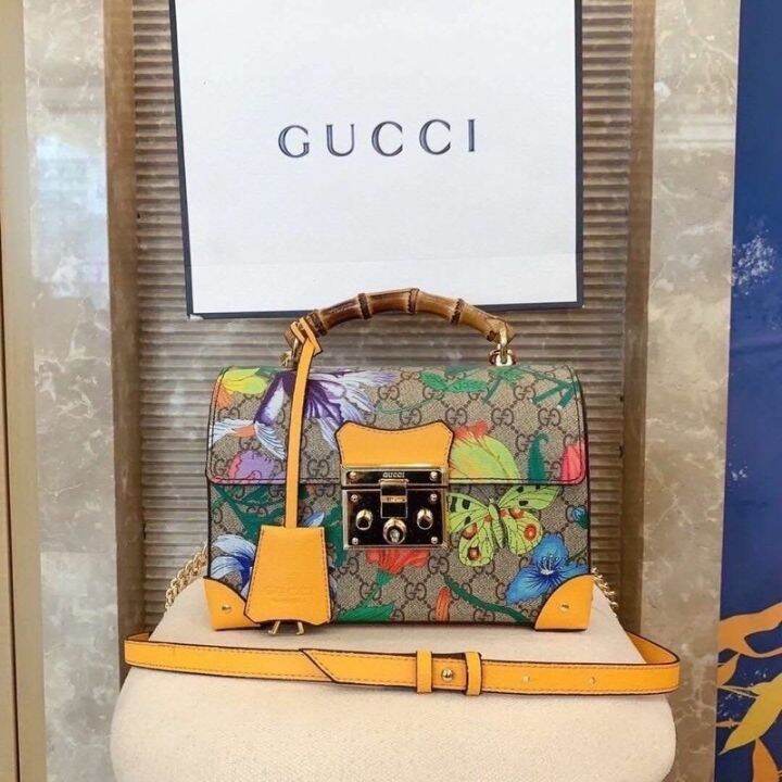 Master Grade GG Padlock Flora Small Bamboo Shoulder Bag Lazada PH