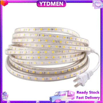 220V LED Strip Light,220V Waterproof IP67 SMD 5050 60leds/m Tape Diode,220  V Volt Led Strip Flexible Lamp Power Plug Living Room