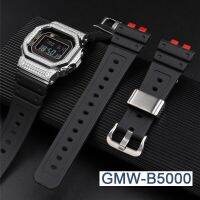 สายรัดเหมาะกับเหมาะกับสายรัดนาฬิกาเรซินยี่ห้อ Casio GMW-B5000กำไลข้อมือสเตนเลสกันน้ำกีฬาผู้ชายอุปกรณ์ห่วงเหล็ก