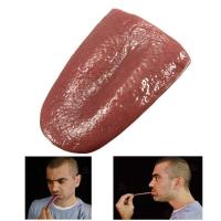 【hot】♠ New horror funny magic tricks whole person false simulation tongue decompression toy prank