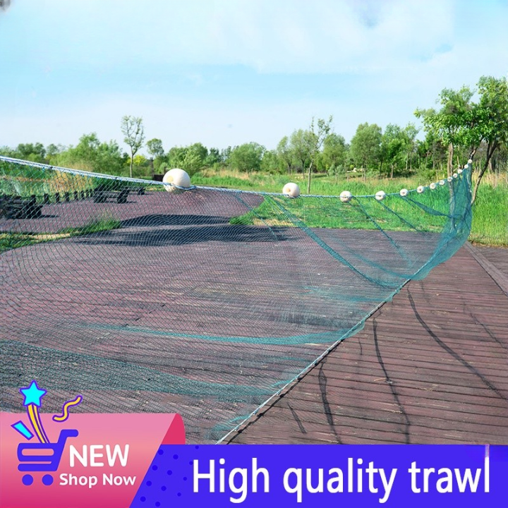 【COD】Fishing net Pile floating net Trawl 10m River lake fish
