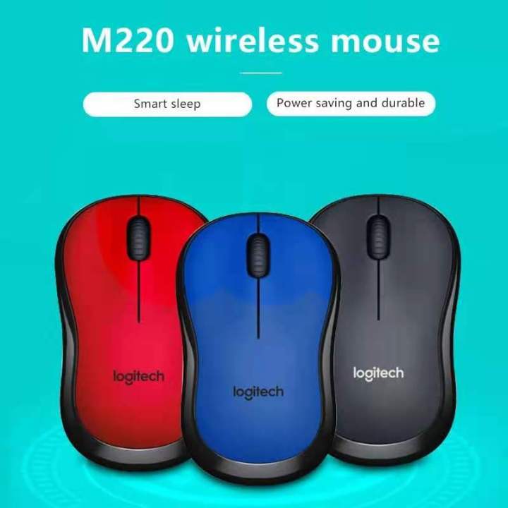 logitech-m220-silent-wireless-mouse-charcoal-1000-dpi-เมาส์