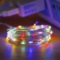 5/10เมตรไฟราว USB 8ฟังก์ชั่นไฟประดับ LED พร้อมรีโมทโคมไฟกลางแจ้งสำหรับคริสต์มาสตกแต่งส่วนงานแต่ง