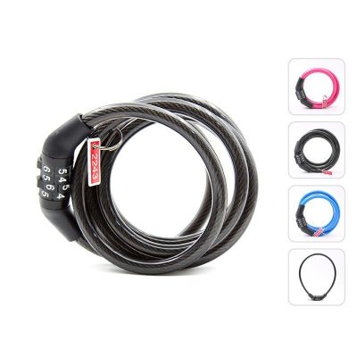：“{—— Portable Security Anti-Theft Cable Lock 4-Digit Password Bicycle Code Lock Mountain Bikesteel Wire Lock Bicycle Accessories